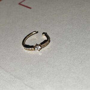 14k Nose ring w CZ